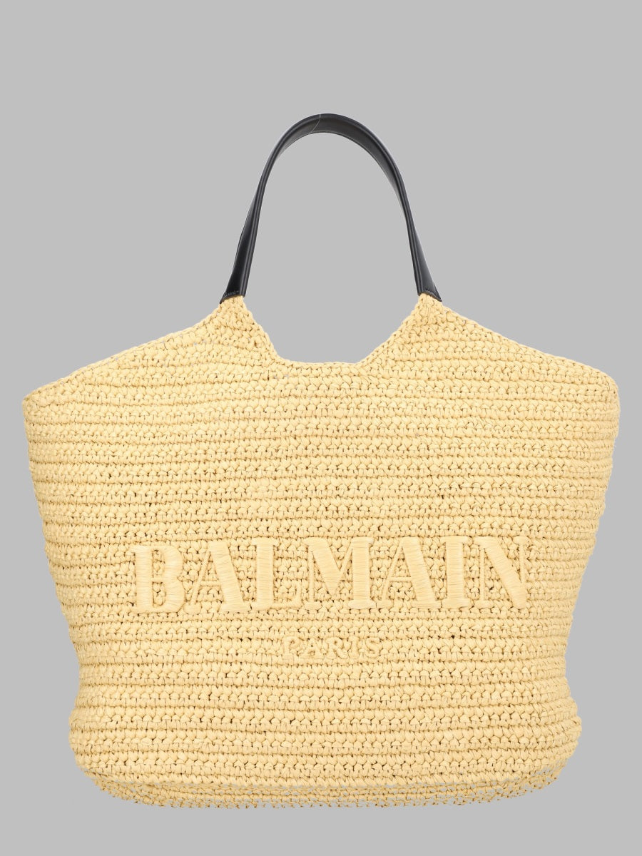 Shopper Bag Crochet Beige Viscose Shoulder