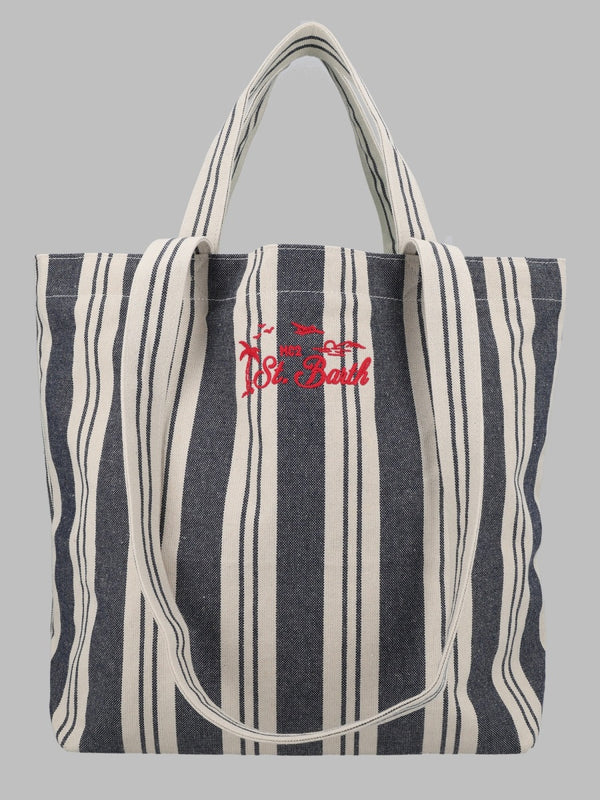Tote Bag Essential Beach Blue Cotton Handbags