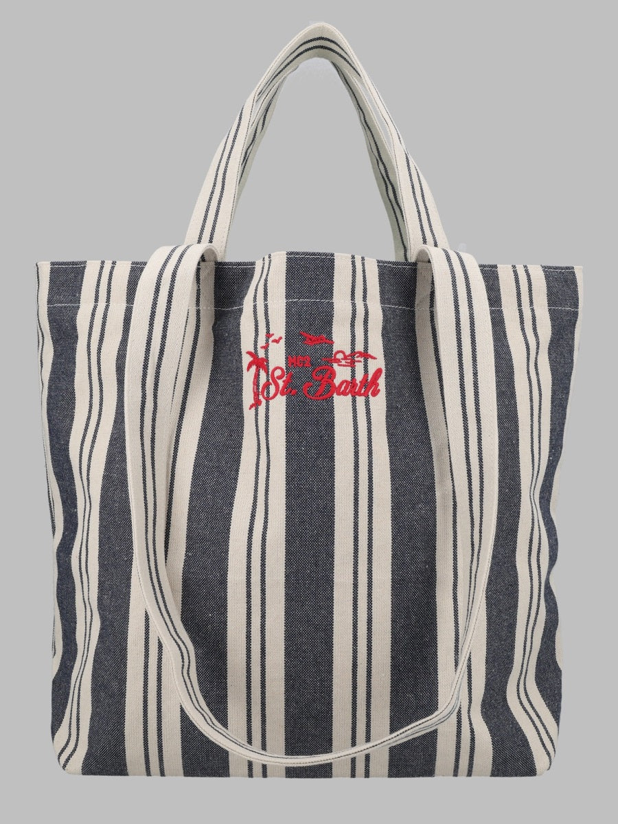 Tote Bag Essential Beach Blue Cotton Handbags