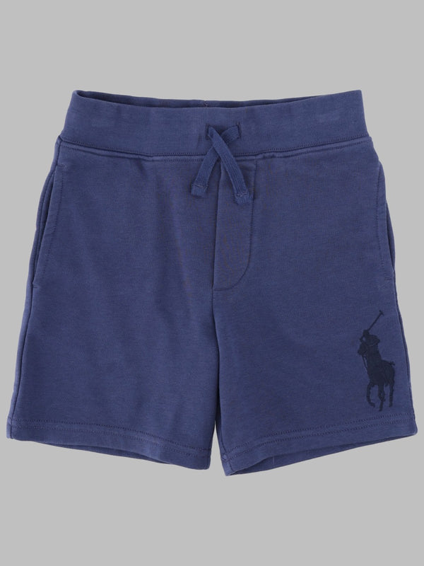 Knit Shorts Blue Cotton