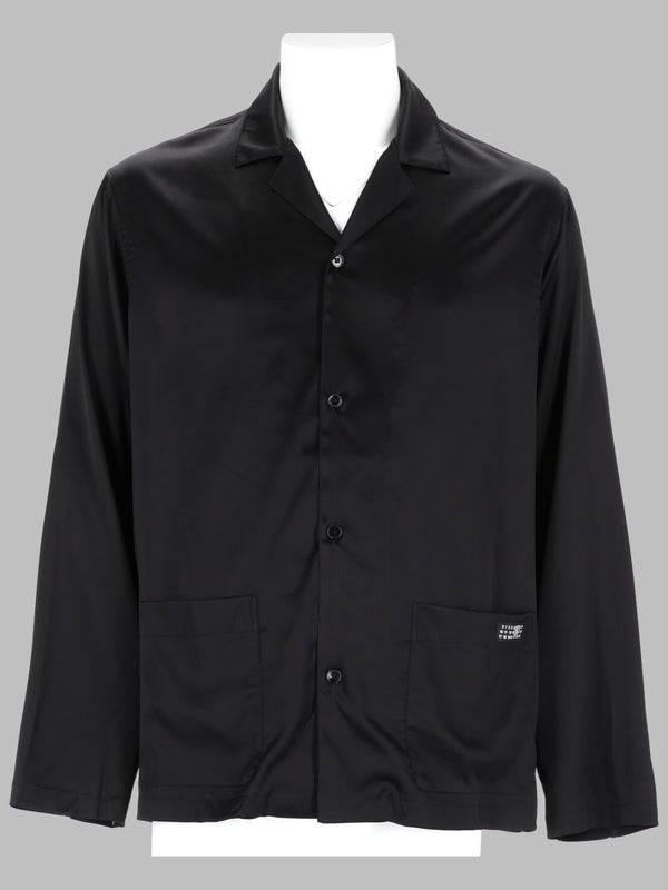 Silk Pajama Shirt Black Elastane Underwear