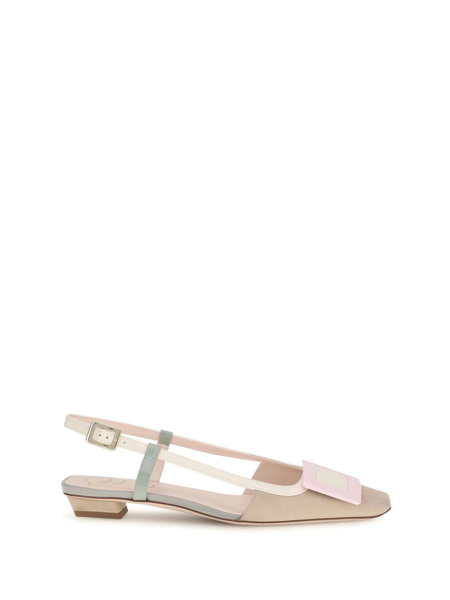 Slingback Suede Ballerinas Belle Vivier Multicolour Calf Leather Ballerina Shoes