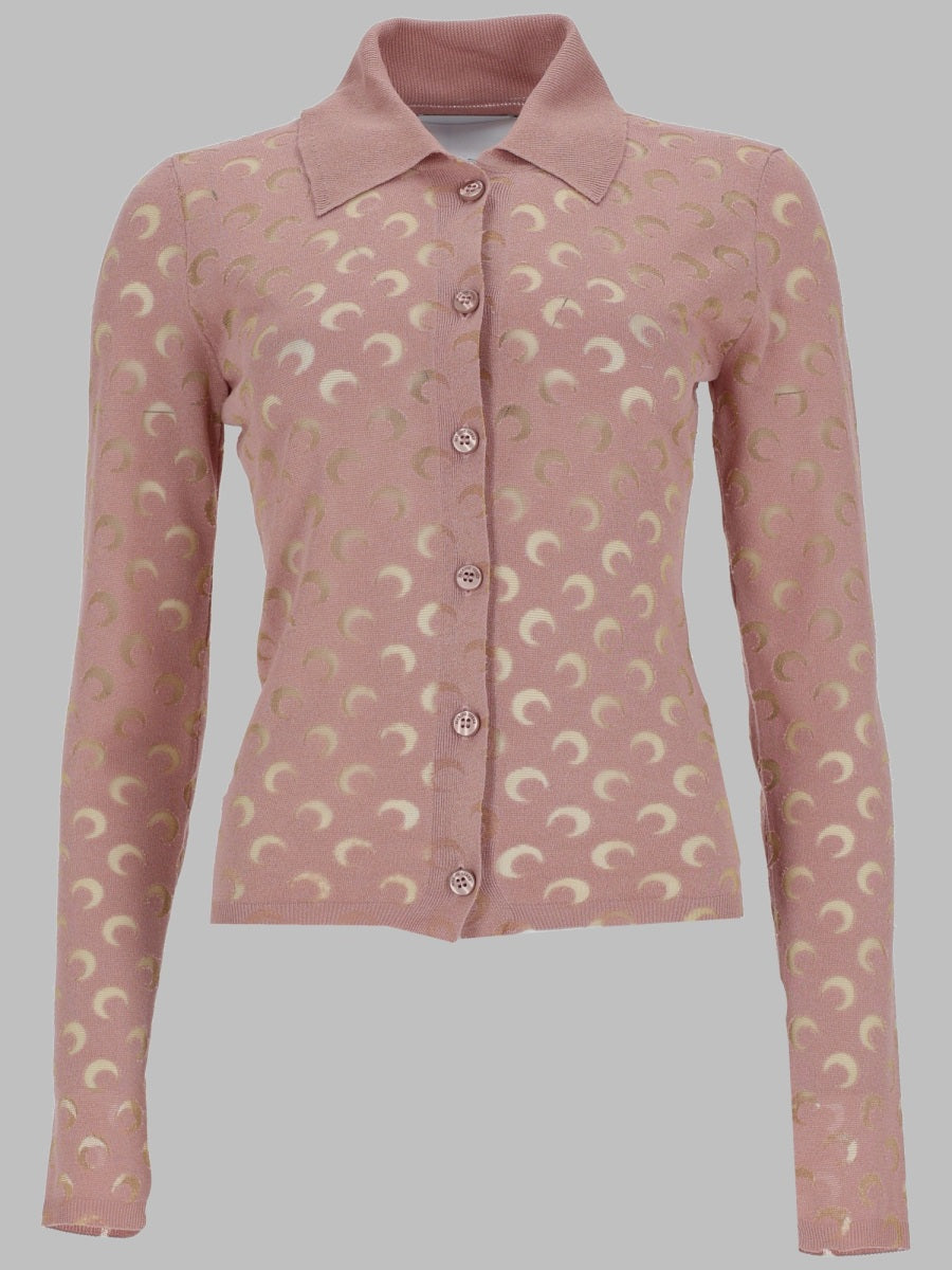 Cardigan Moon Pink Viscose Jumpers
