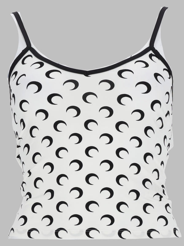 Jersey Top Moon White Polyamide Tops