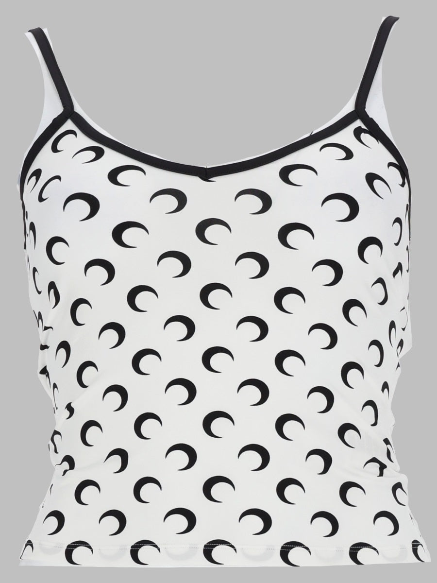 Jersey Top Moon White Polyamide Tops