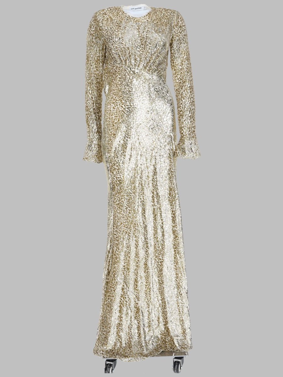 Maxi Dress Metallic Gold Fiber