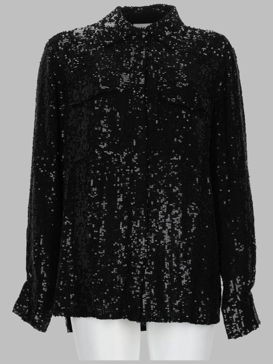 Shirt Gadget Sequin Black Viscose
