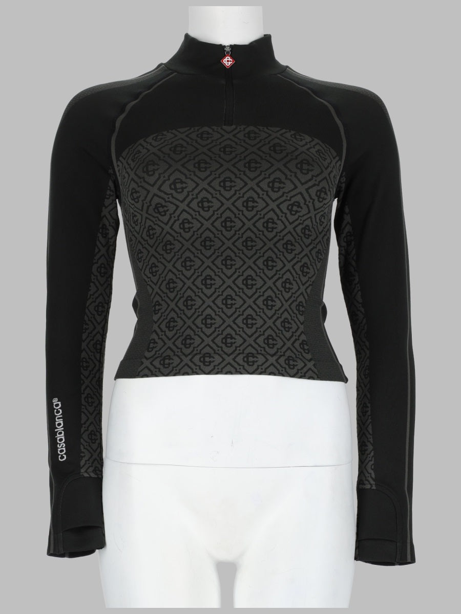 Top Seamless Monogram Charcoal Nylon Polyester Elastane Tops