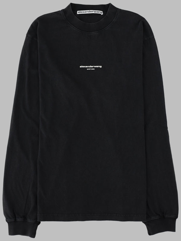 Long-Sleeve T-Shirt Black Cotton T-shirts
