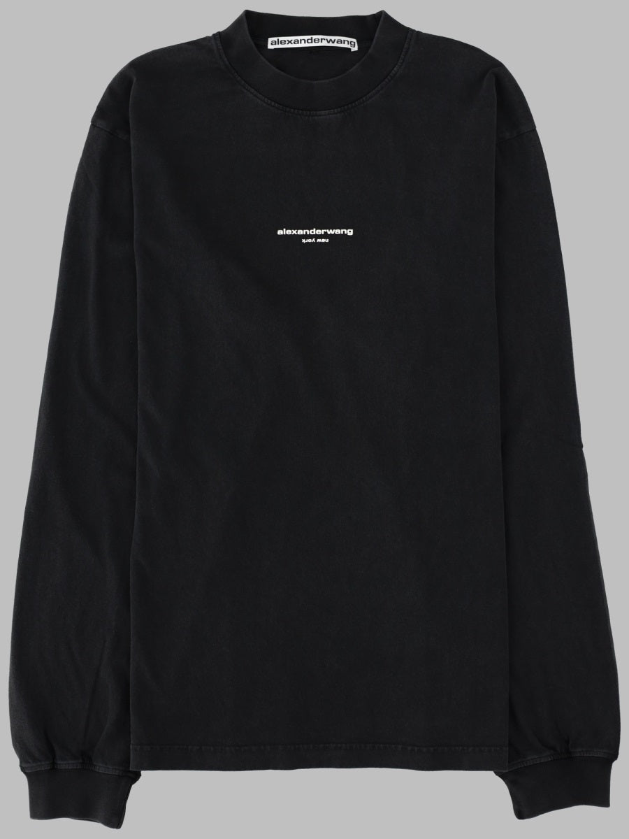 Long-Sleeve T-Shirt Black Cotton T-shirts
