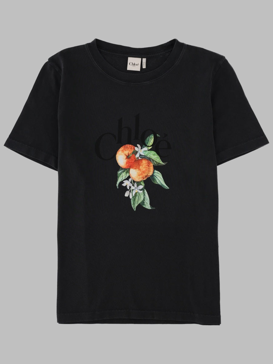 T-Shirt With Logo, Cotton Jersey, Black T-shirts