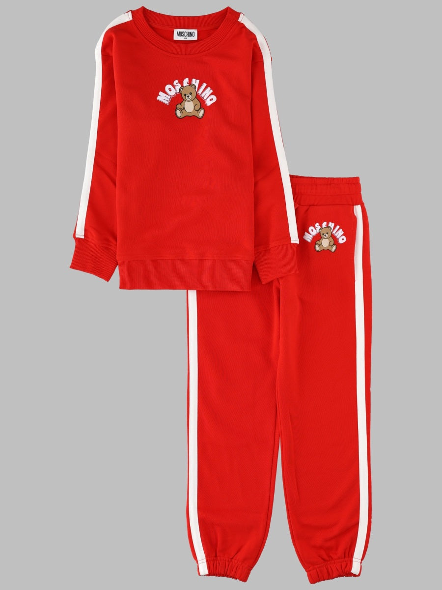 Tracksuit Red Cotton Jumpsuits