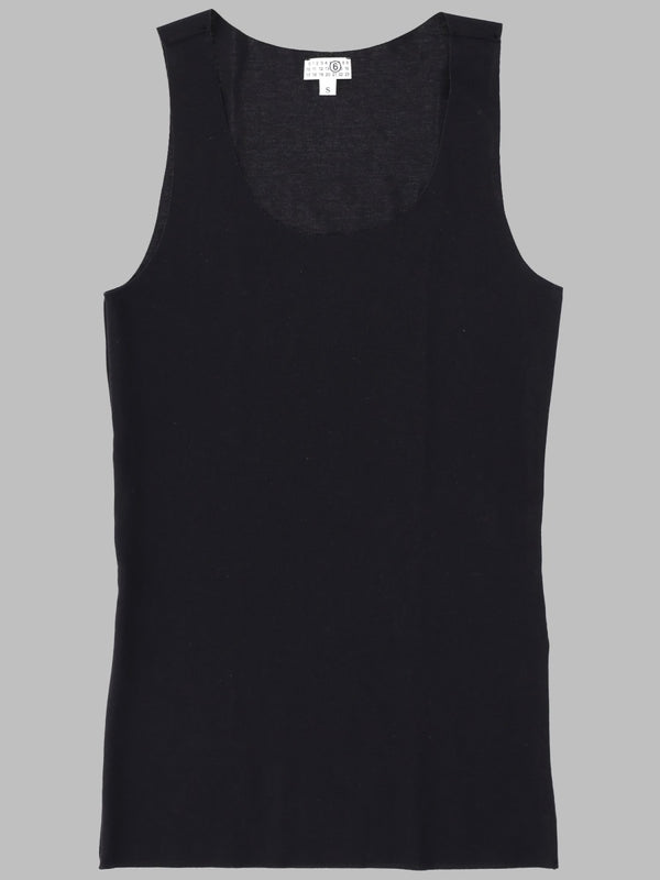 Tank Top Elasticated Black Cotton Elastane Underwear