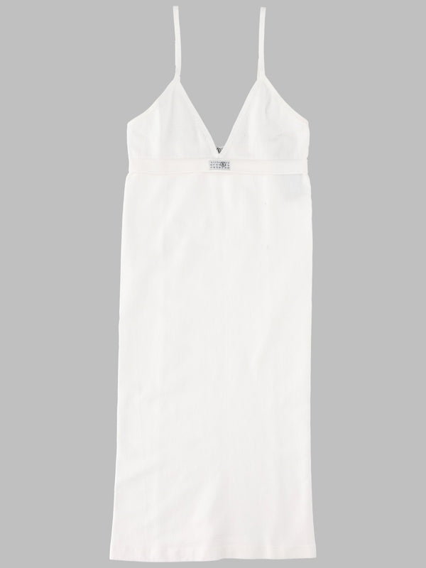 Slip Dress Seamless White Cotton Polyamide Elastane Underwear