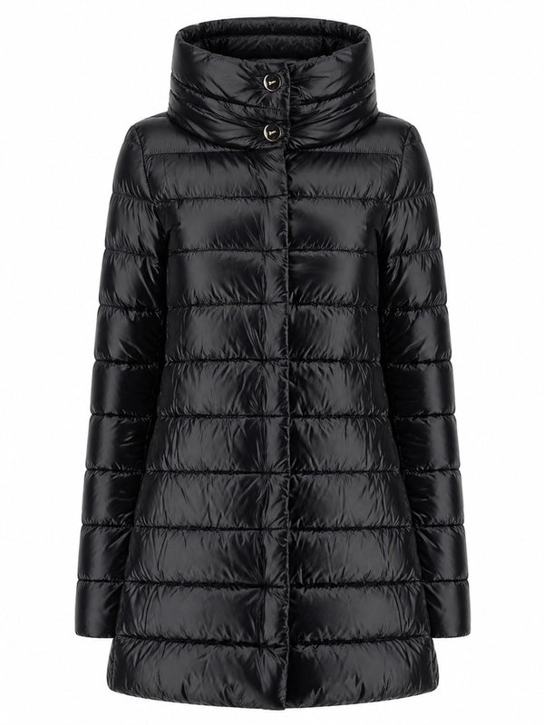 Down Jacket A-Shape Amelia Black Trench & Raincoats