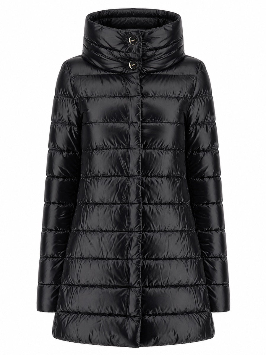 Down Jacket A-Shape Amelia Black Trench & Raincoats
