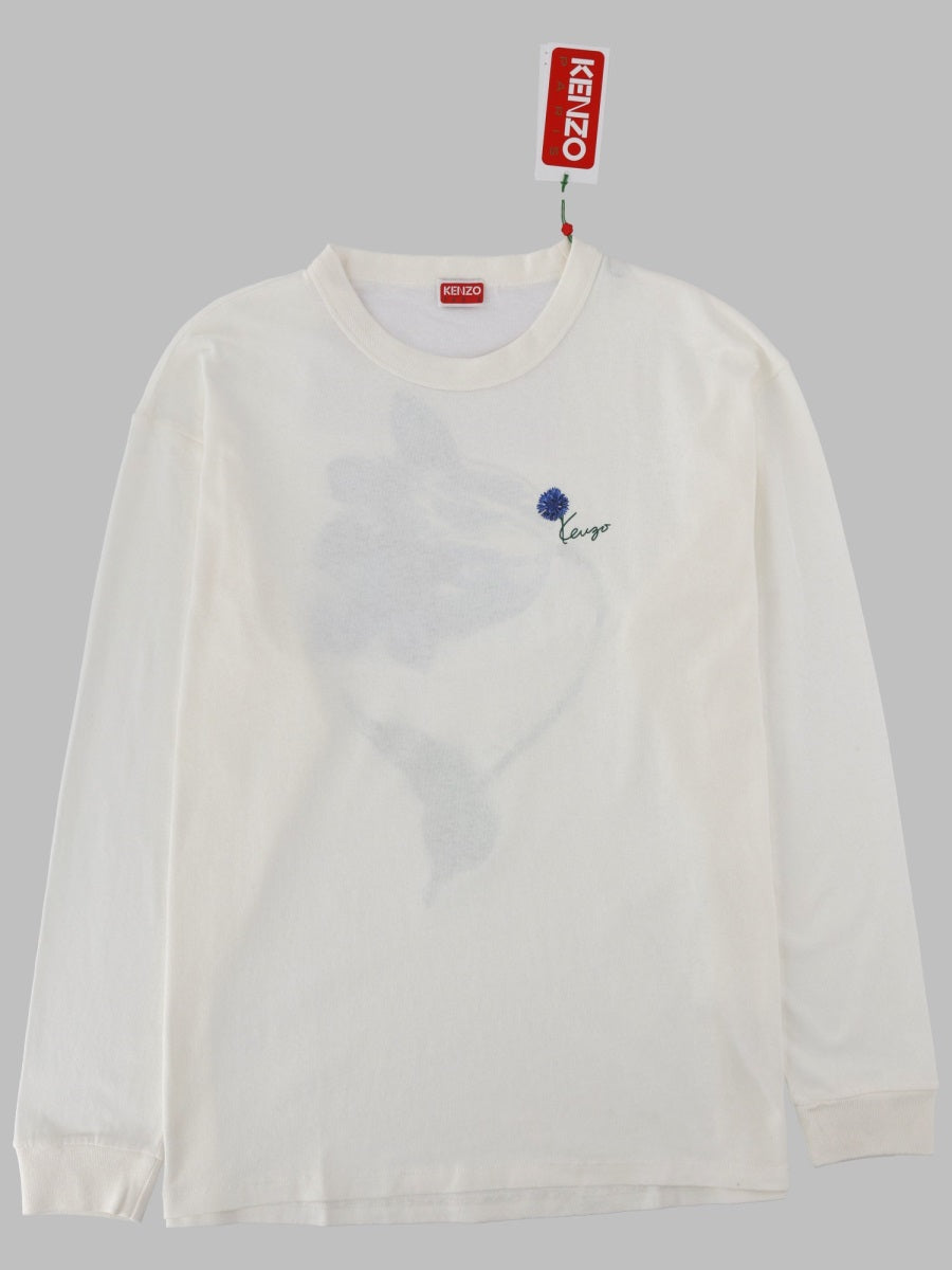 T-Shirt Tulip Long Sleeve White Cotton T-shirts