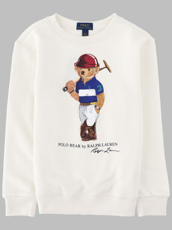Knit Pullover Sweatshirt White Cotton Jumpers