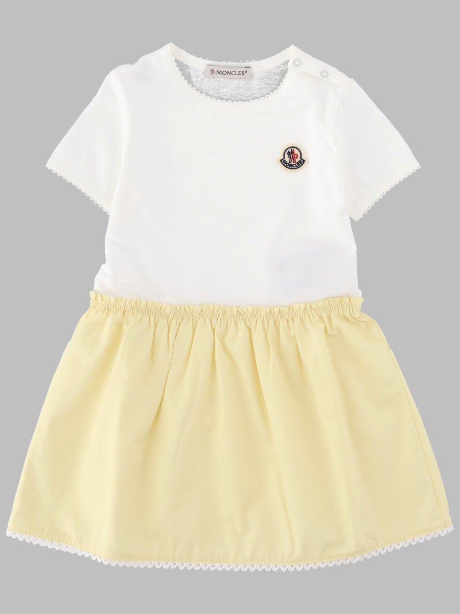 Short-Sleeved Cotton Baby Dress Multicolour