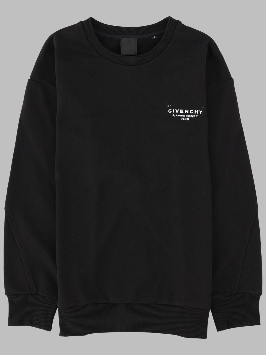 Sweatshirt With Logo Black Cotton - Trimming: Sweatshirts