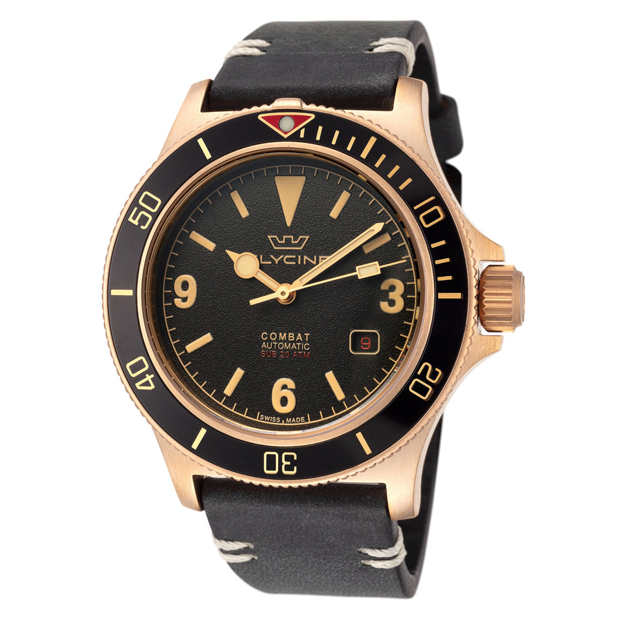 Preloved - Glycine Mens Combat Sub Bronze Vintage 42mm Automatic Watch Gl0265 One Color Watches