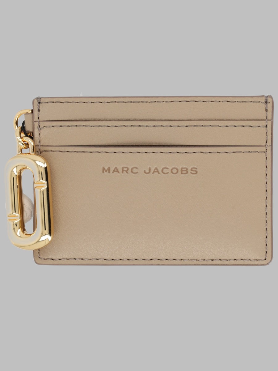 Card Holder Scene Beige Leather Wallets & Purses