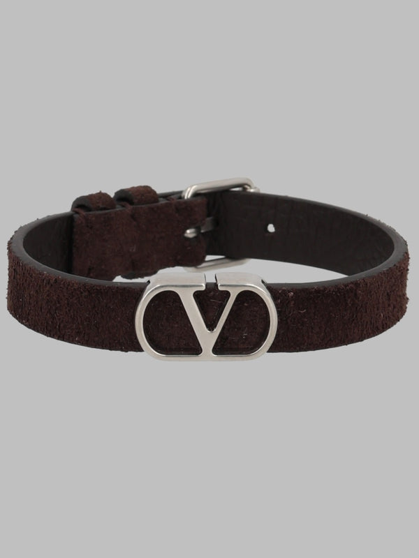 Bracelet Vlogo Signature Leather Brown Bracelets