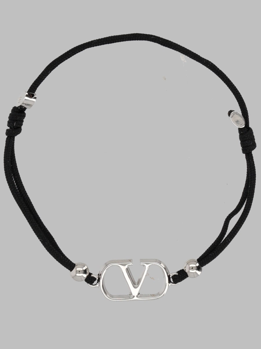 Vlogo Signature Cord Bracelet Black Polyester Bracelets