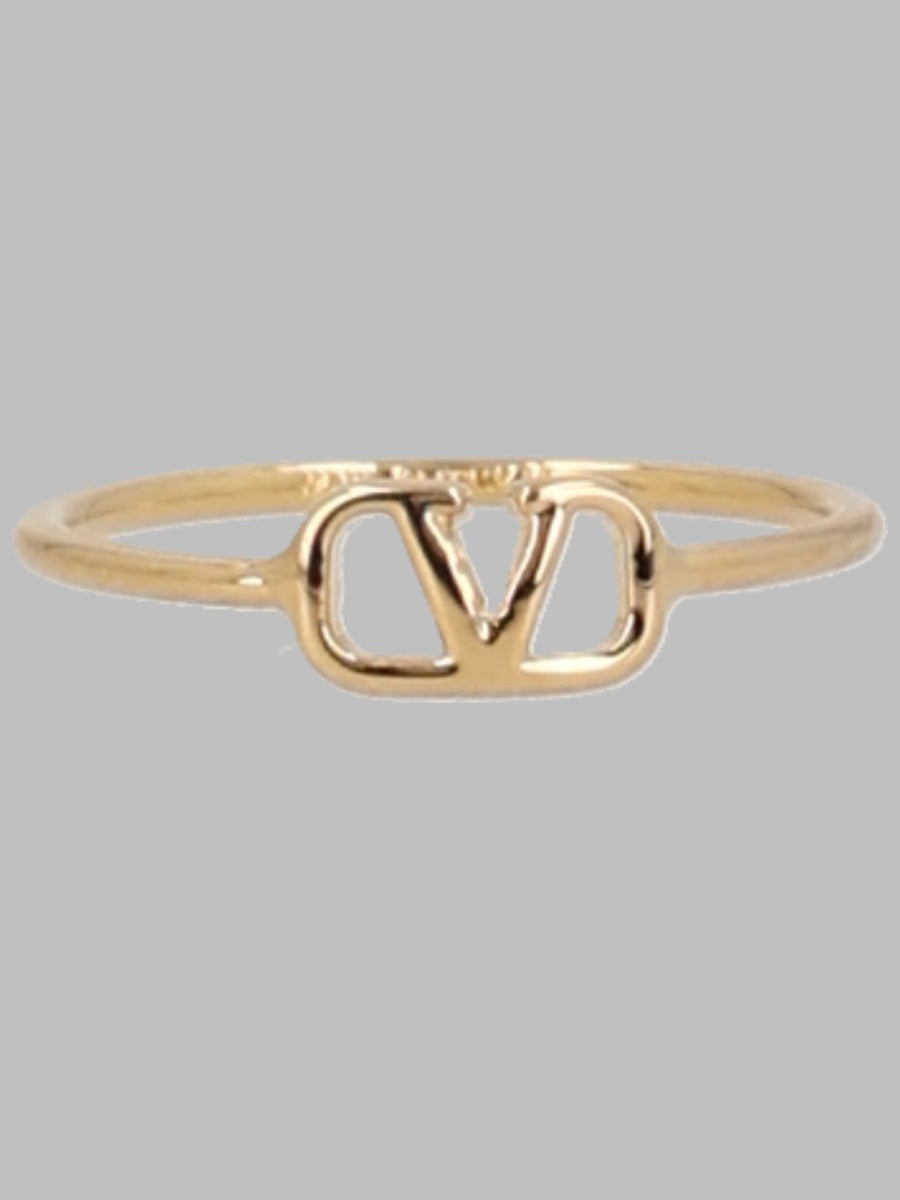 Ring Vlogo Signature Gold Brass Rings
