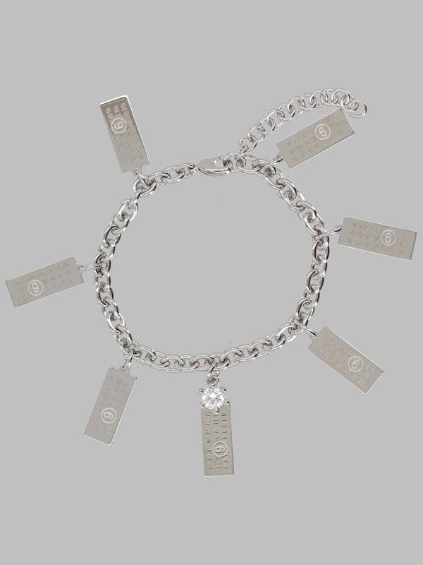Bracelet With Numeric Charms Silver Brass Bracelets