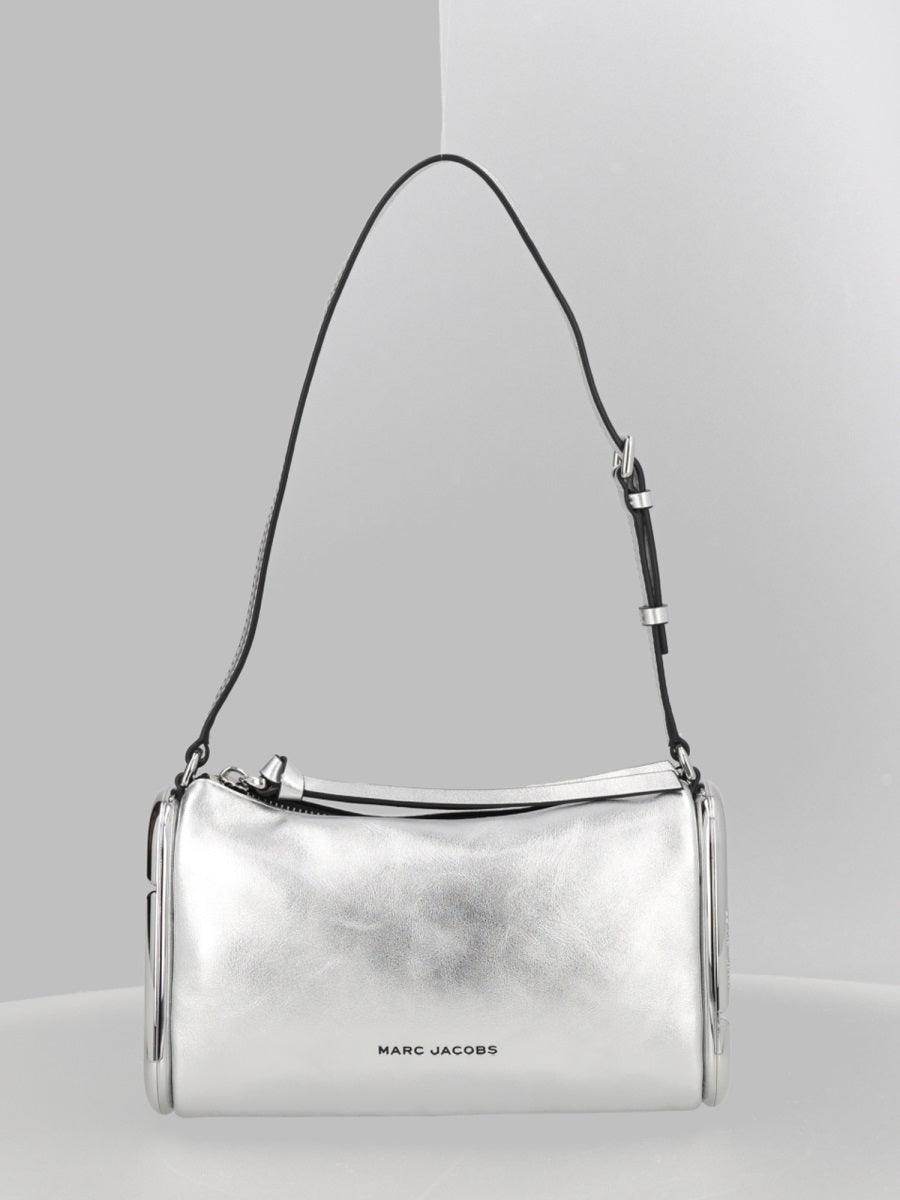Shoulder Bag Scene Small Silver Leather Cow