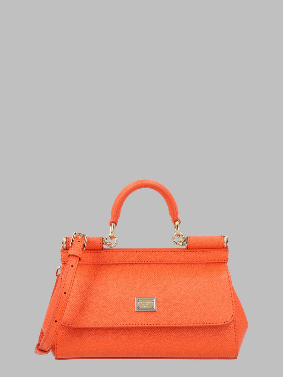 Handbag Sicily Mini Orange Leather Handbags