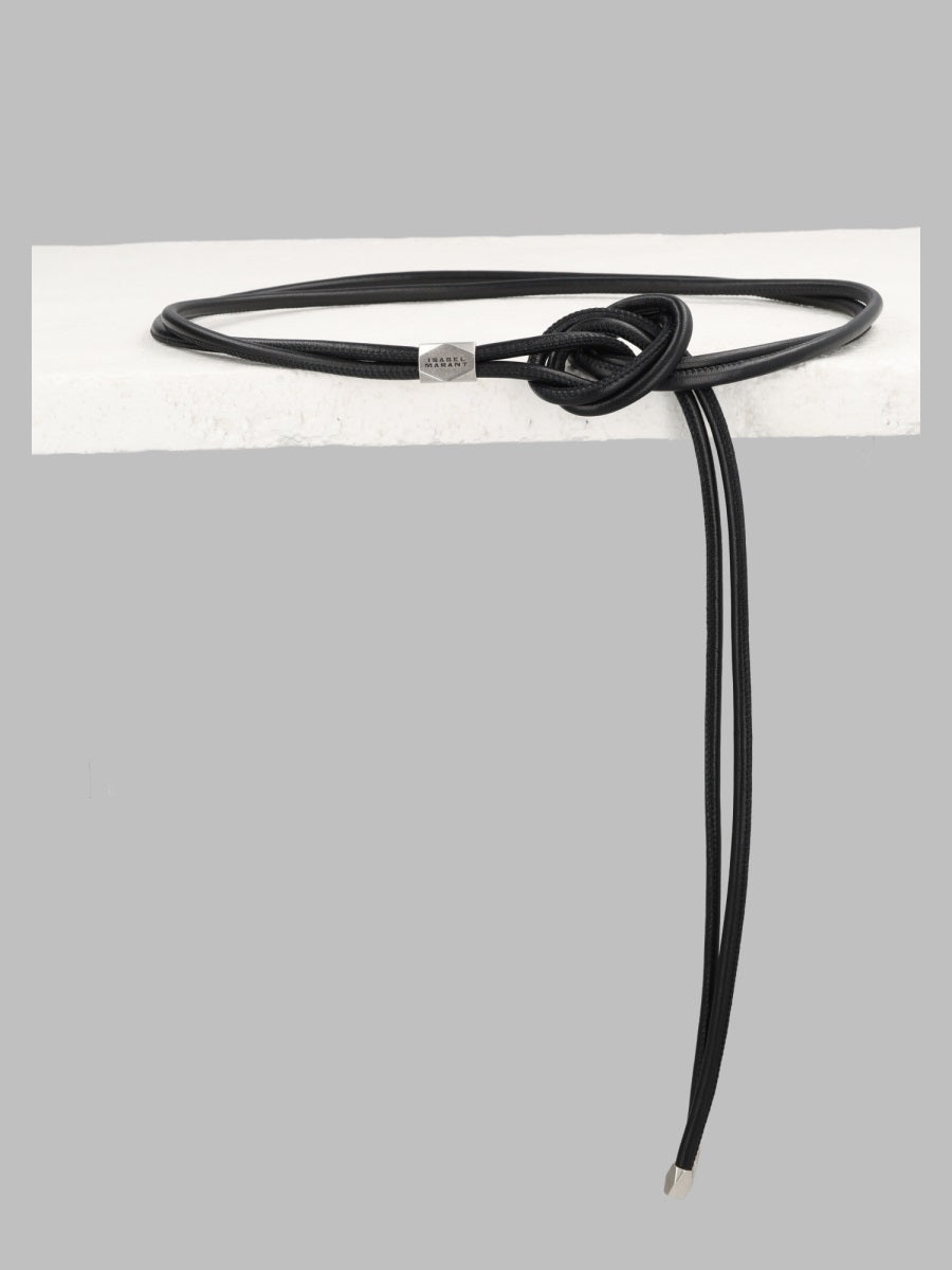 Leather Belt Silvia Black