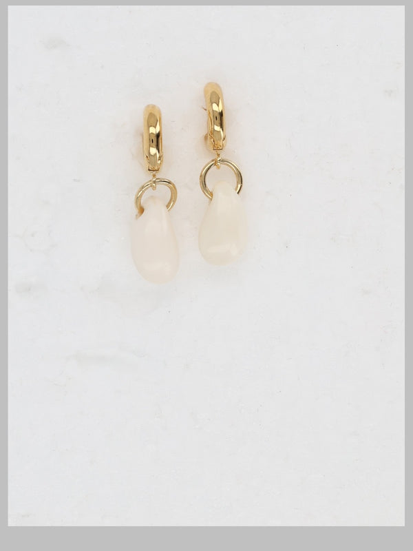 Earrings With Pendant Gold Brass