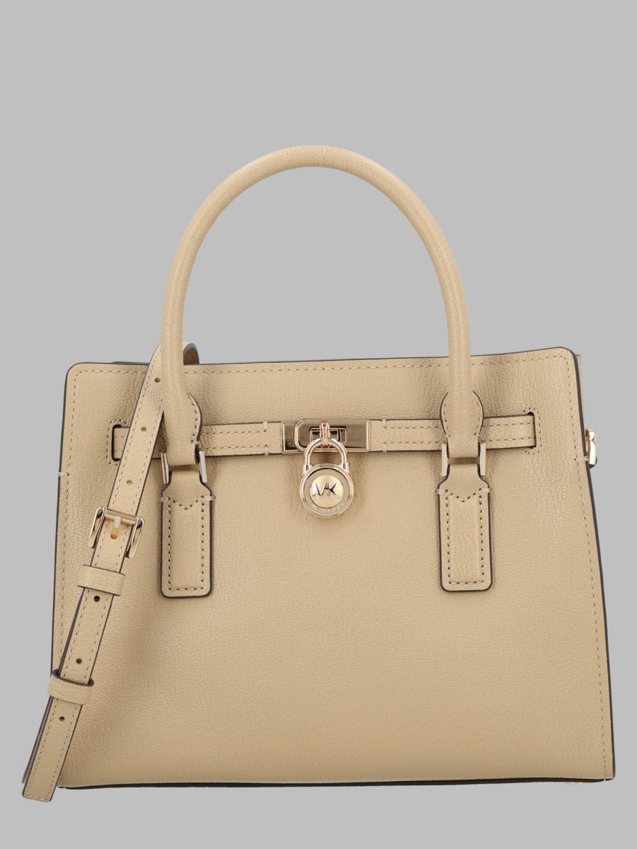 Leather Handbag Hamilton Beige Handbags