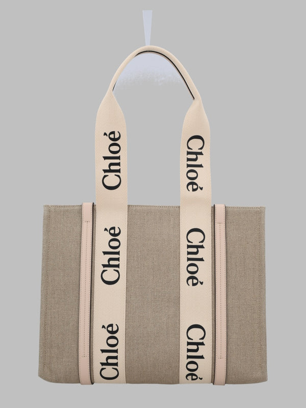 Tote Bag Woody Beige Linen Handbags