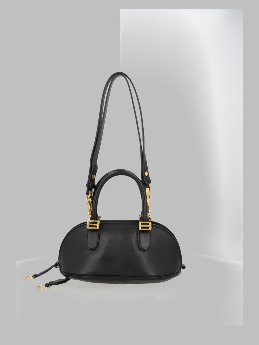 Bowling Bolero Mini Leather Bag Black Handbags