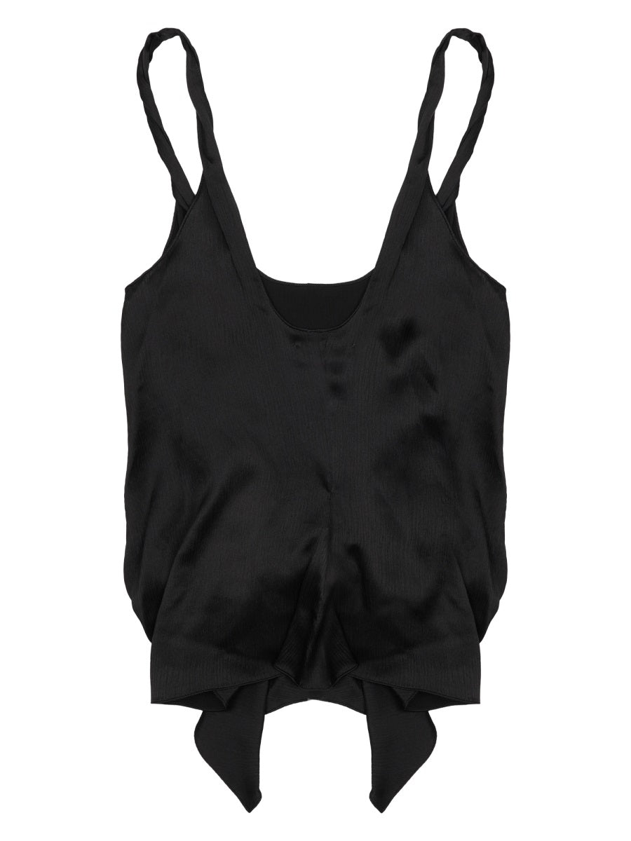 Silk Cami Annodato Black Tops