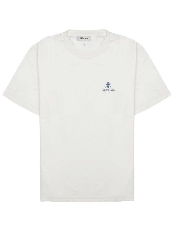 T-Shirt With Logo White Cotton T-shirts