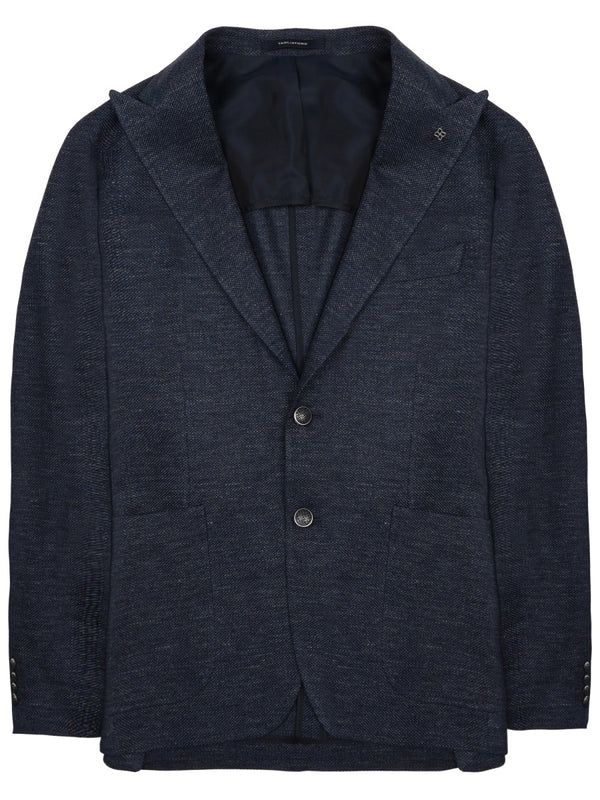Jacket Montecarlo Blue Linen Cotton