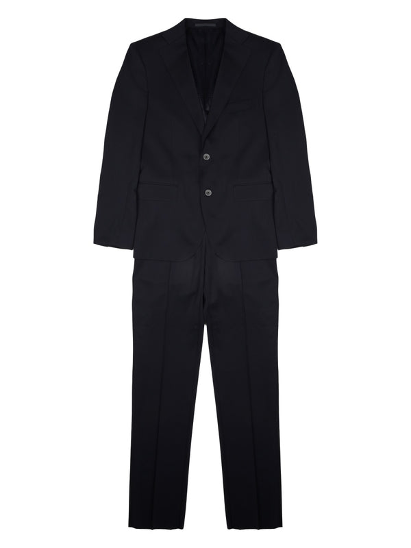 Suit Wool-Blend Black Polyester Suits
