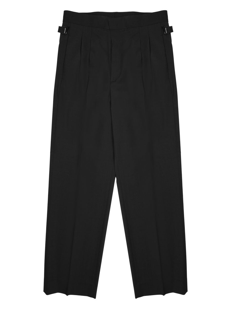 Trousers Wool-Blend Black Wool Polyester Elastane