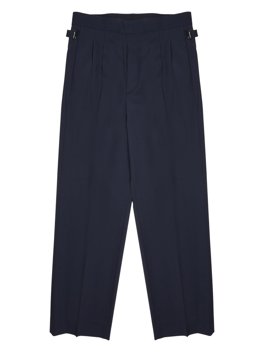 Trousers Wool-Blend Blue Wool Polyester Elastane