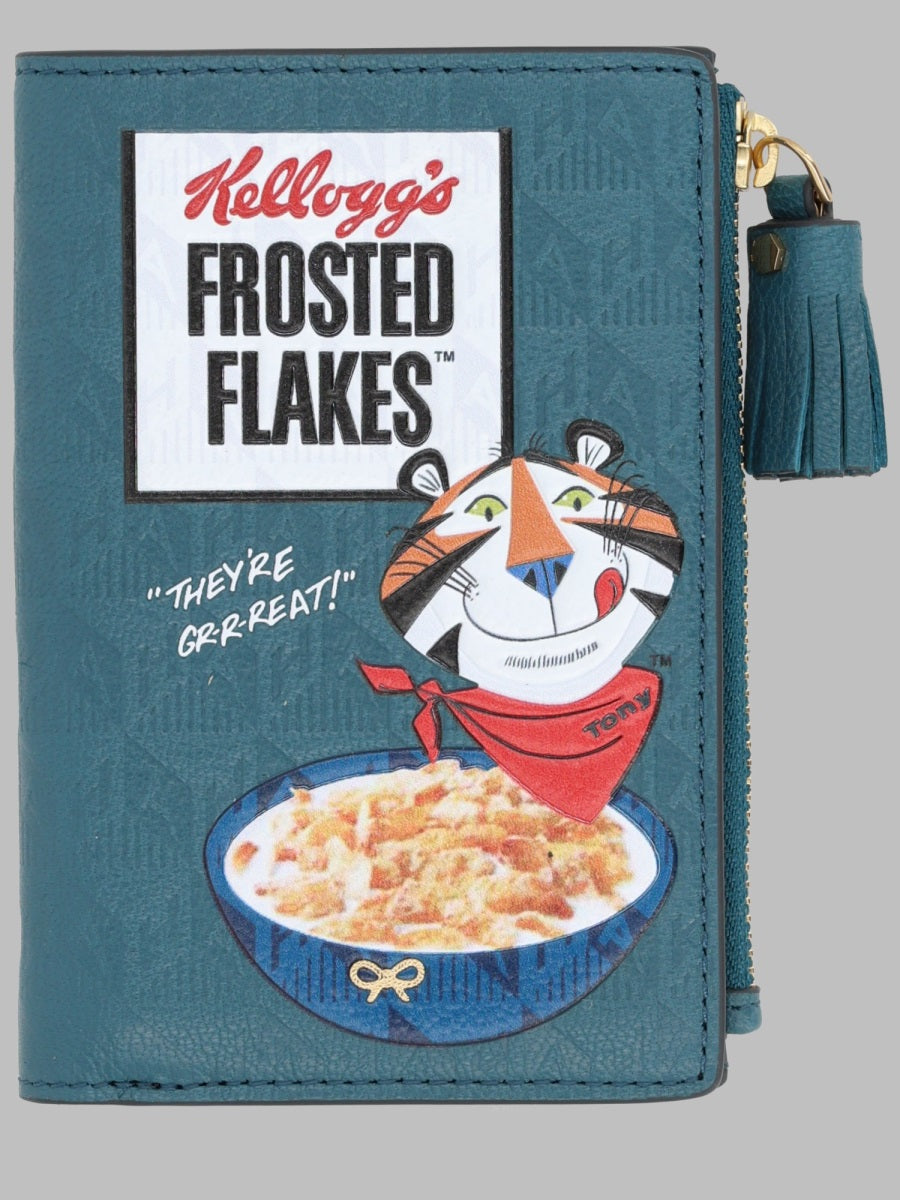 Wallet Frosted Flakes Blue Leather & Purses