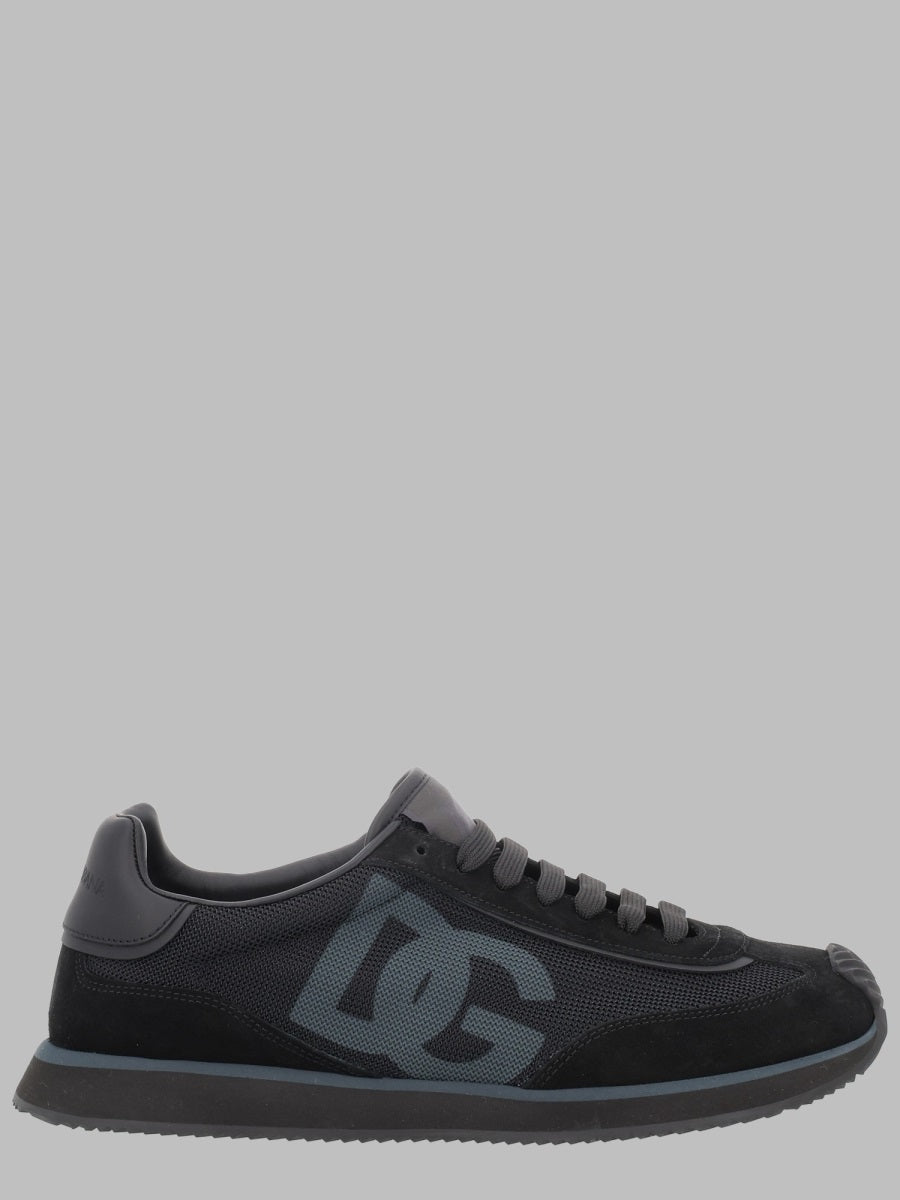 Sneakers Dg Cushion Black Polyester Leather Trainers