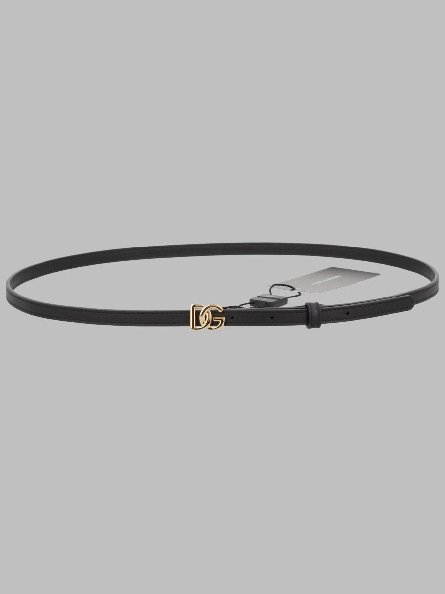 Belt With Logo Black Leather