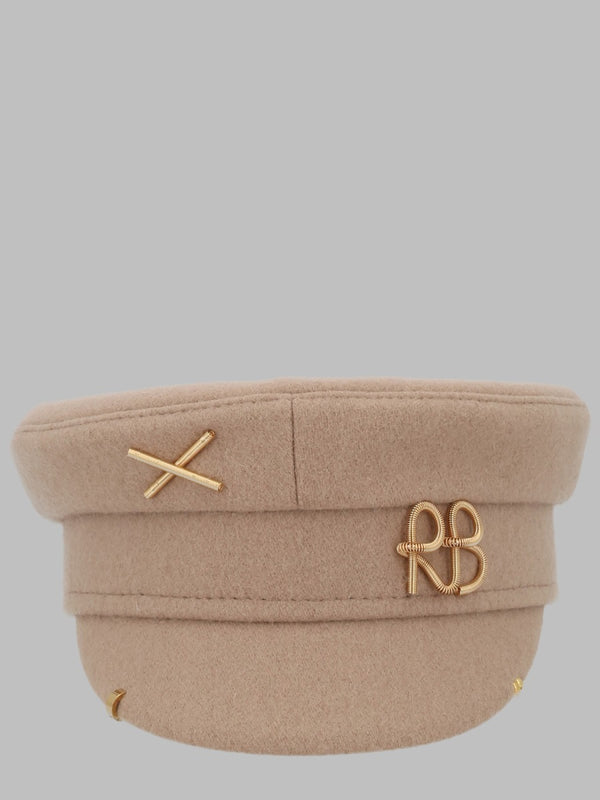 Hat Baker Boy Beige Wool Polyamide