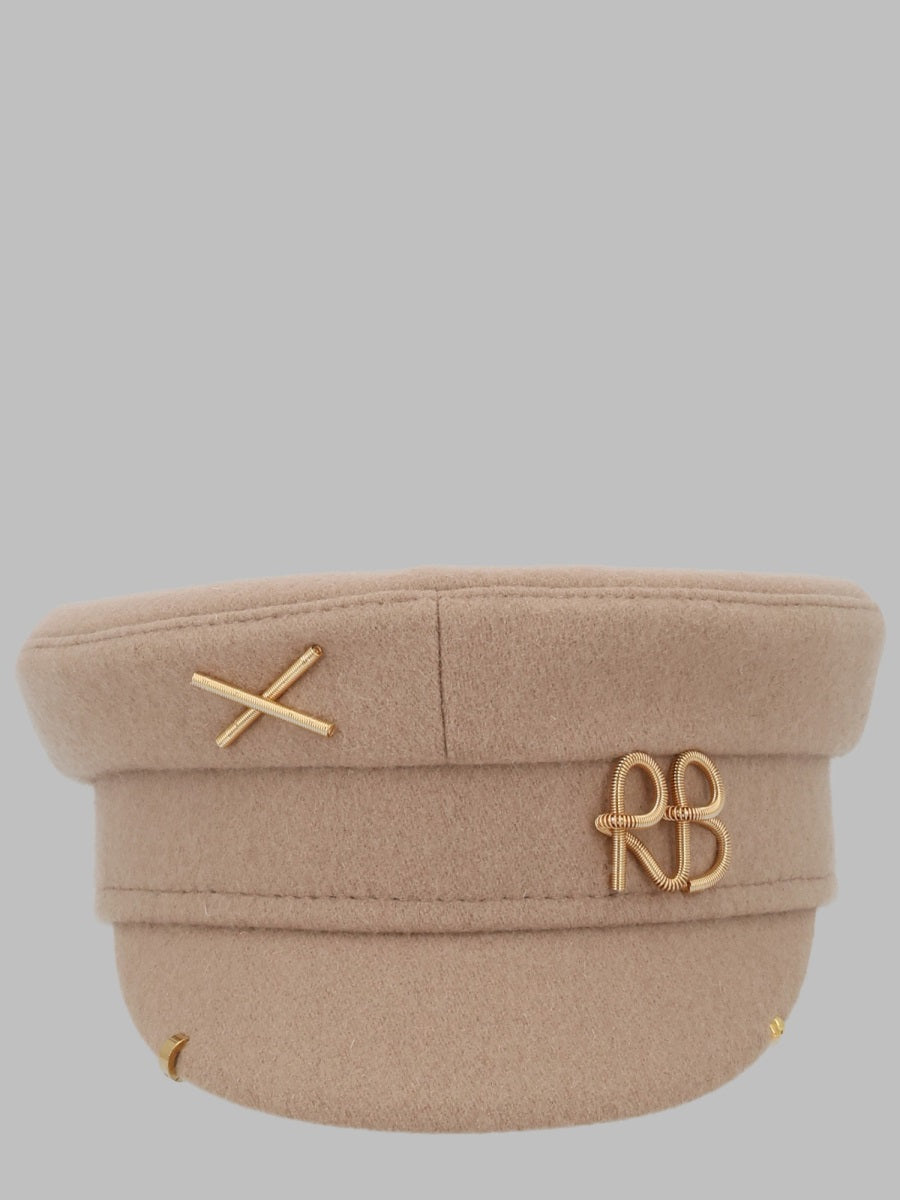 Hat Baker Boy Beige Wool Polyamide