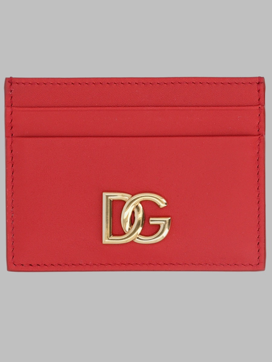 Leather Card Holder Red Wallets & Purses