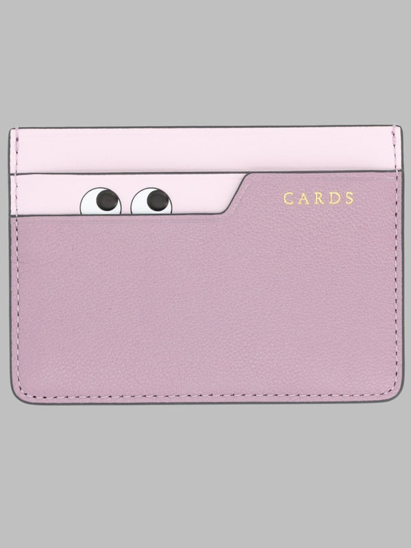 Card Holder Peeping Eyes Purple Leather Wallets & Purses